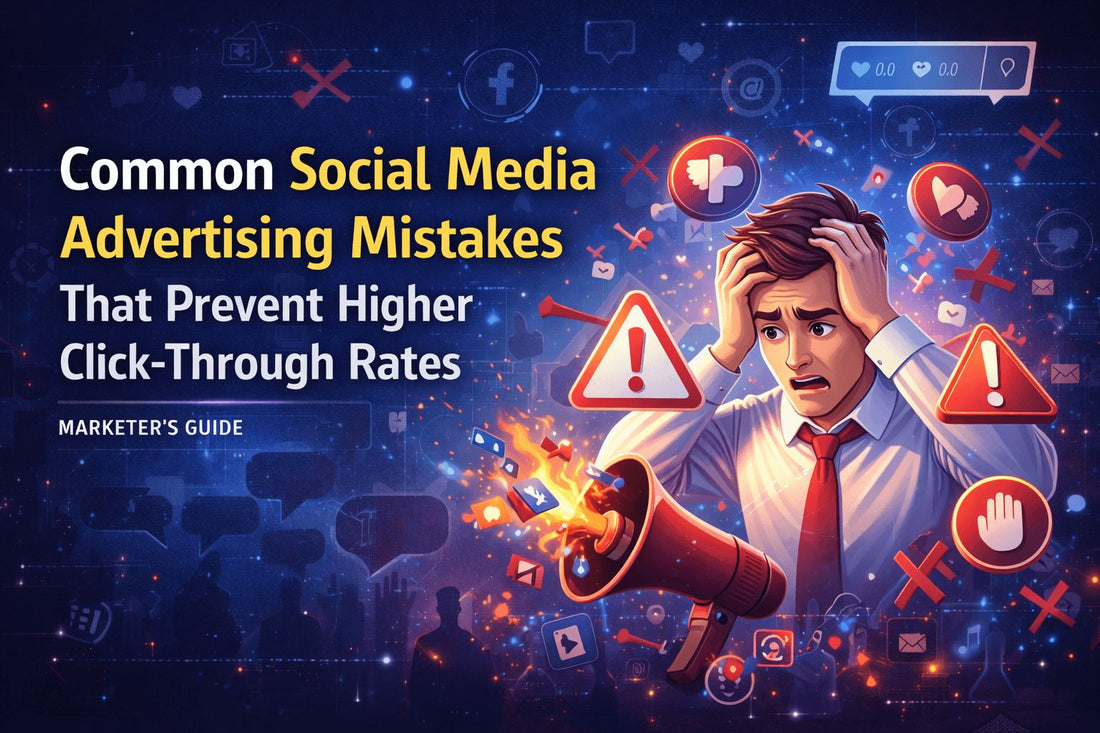 Social media ad campaign errors affecting CTR performance